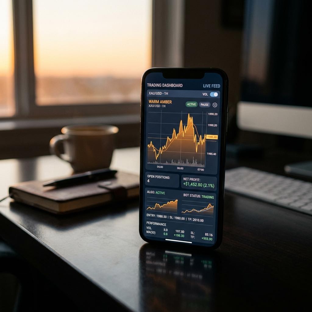 Tableau de bord eminent caporyx sur terminal mobile